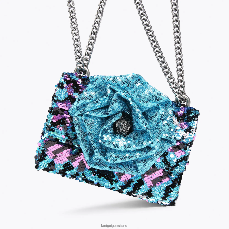 esso Kurt Geiger donne Borsa a tracolla piccola London Shoreditch turchese 8024FF126 | borse