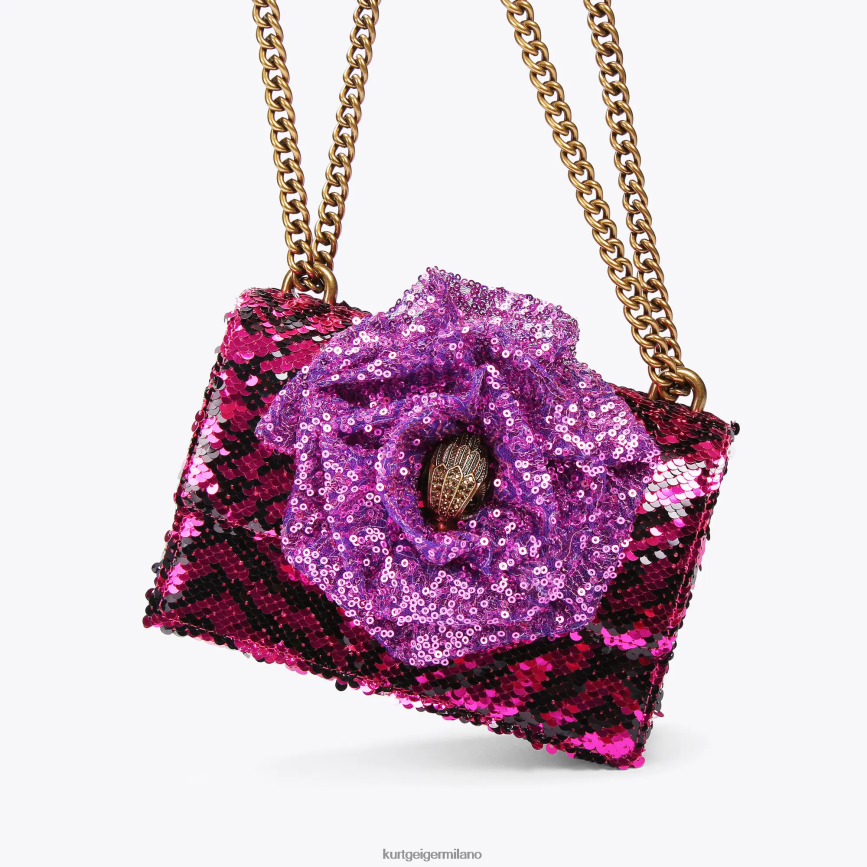 esso Kurt Geiger donne Borsa a tracolla piccola London Shoreditch viola 8024FF143 | borse