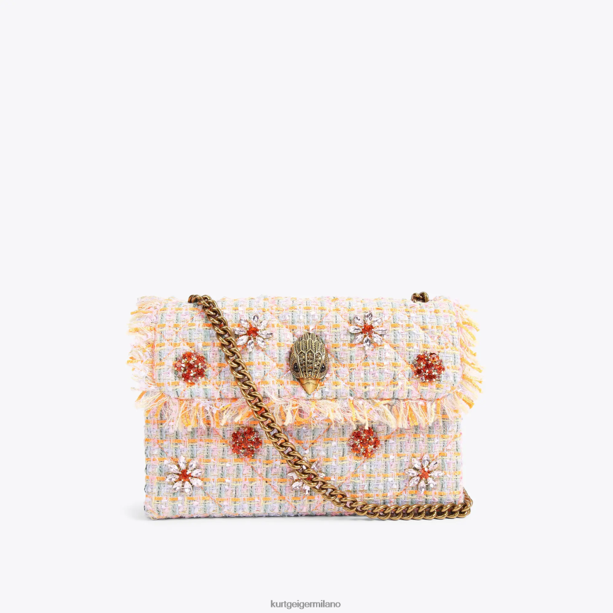 esso Kurt Geiger donne Borsa kensington media London in tweed arancia 8024FF11 | borse