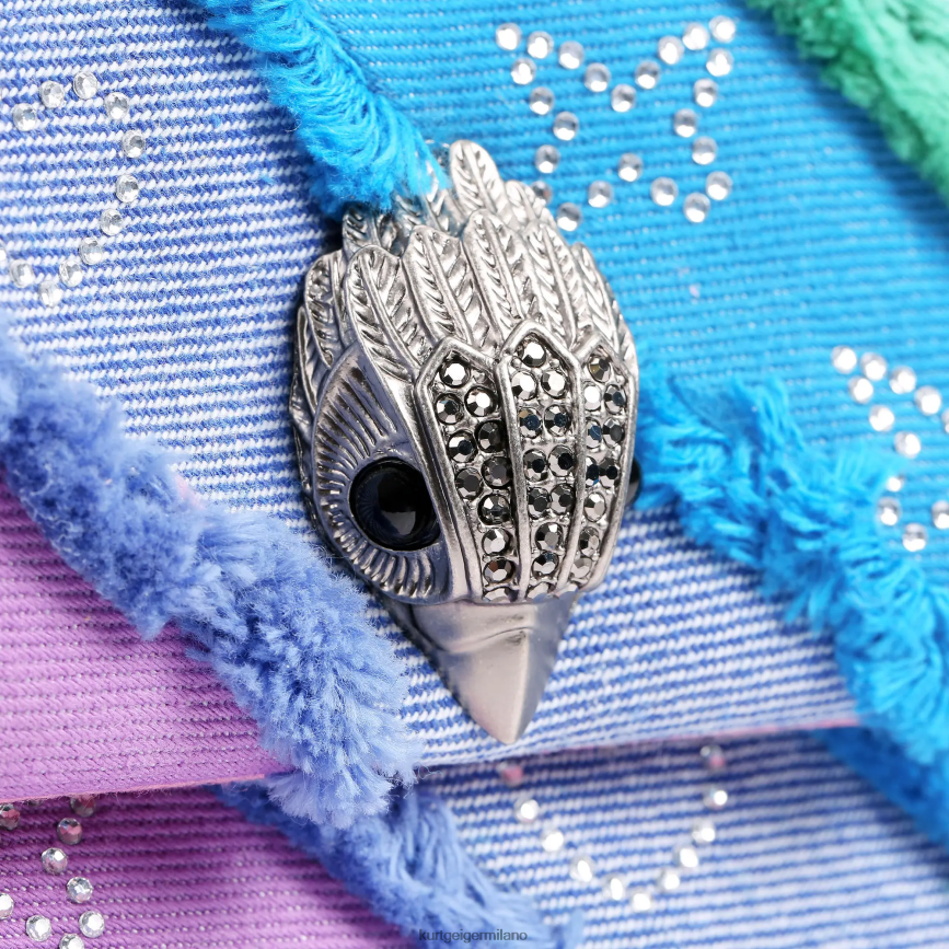 esso Kurt Geiger donne London denim medio Kensington multi/altro 8024FF14 | borse