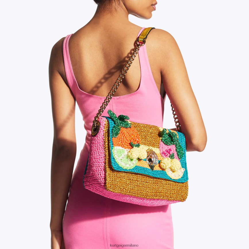 esso Kurt Geiger donne Londra all\'uncinetto Kensington combinazione d\'oro 8024FF82 | borse