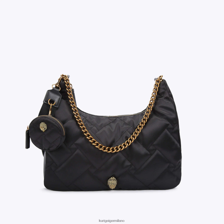 esso Kurt Geiger donne Londra hobo riciclato di grandi dimensioni nero 8024FF281 | borse