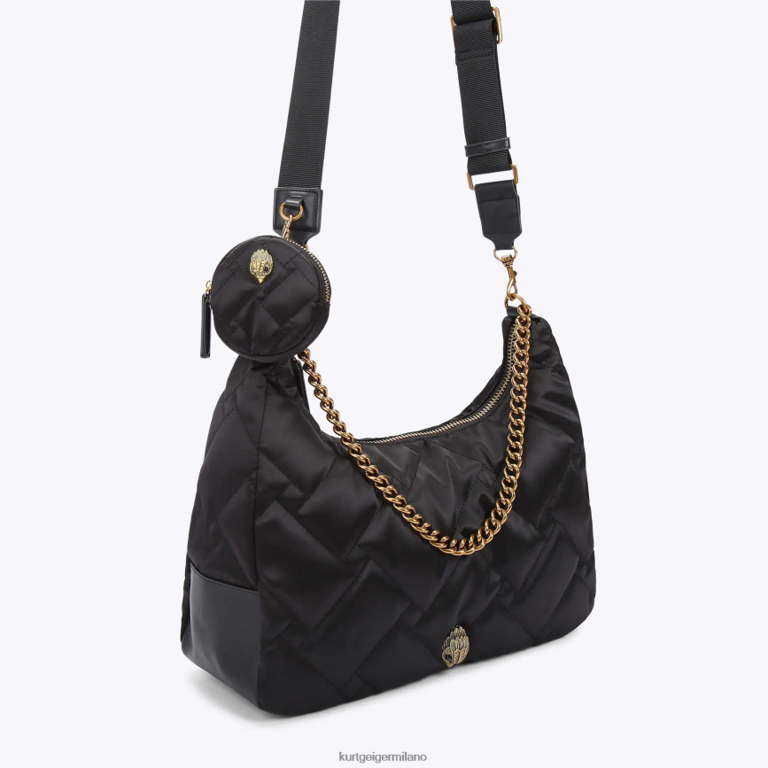 esso Kurt Geiger donne Londra hobo riciclato di grandi dimensioni nero 8024FF281 | borse