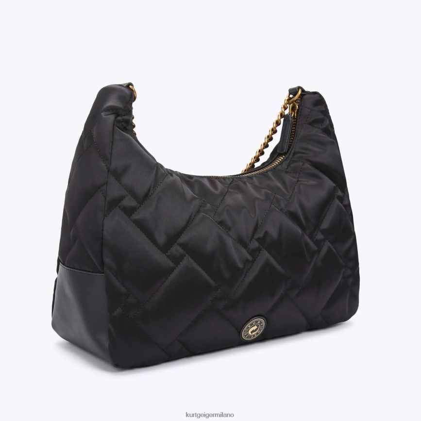esso Kurt Geiger donne Londra hobo riciclato di grandi dimensioni nero 8024FF281 | borse