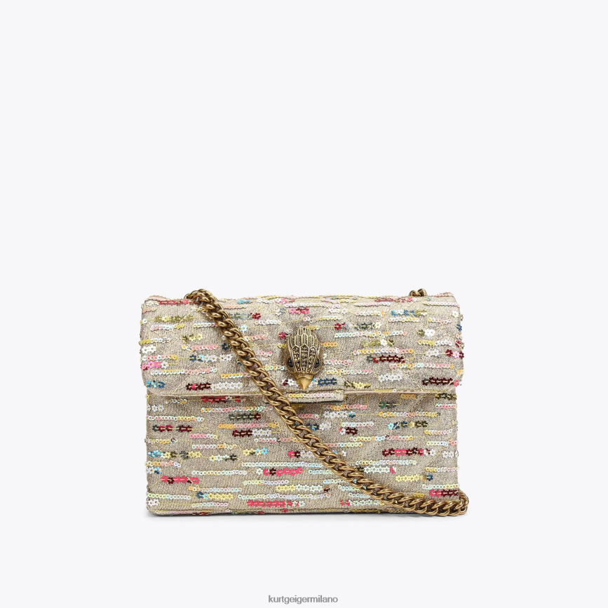 esso Kurt Geiger donne Londra lurex media kensington combinazione d'oro 8024FF52 | borse