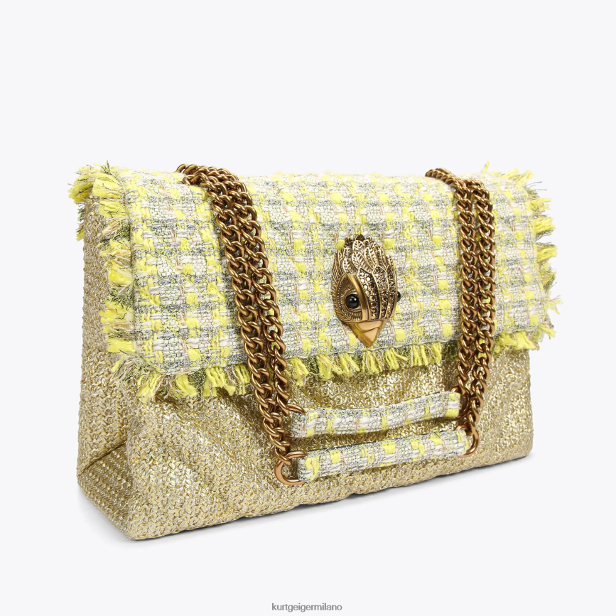 esso Kurt Geiger donne Londra rafia xxl kensington giallo 8024FF81 | borse