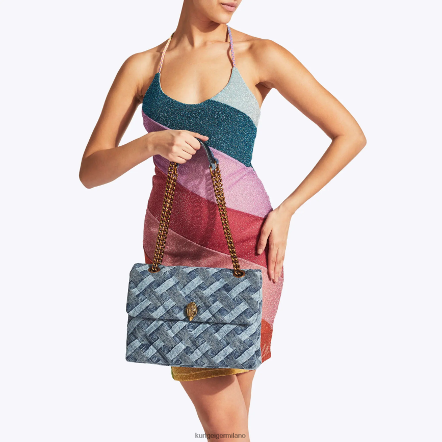 esso Kurt Geiger donne londra grande kensington morbido denim 8024FF84 | borse