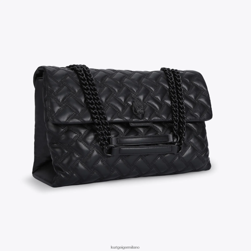 esso Kurt Geiger donne londra xxl kensington inzuppato nero 8024FF65 | borse
