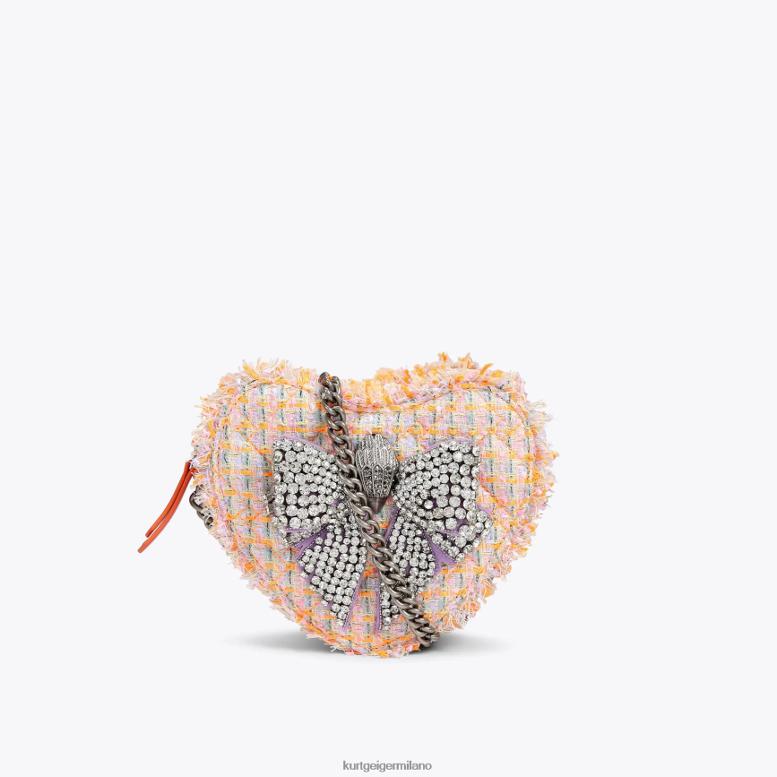 esso Kurt Geiger donne tracolla con cuore e fiocco London arancia 8024FF258 | borse