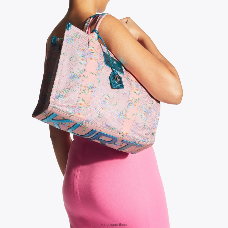 esso Kurt Geiger donne Borsa tote Southbank di Londra combinazione rosa 8024FF469 | borse