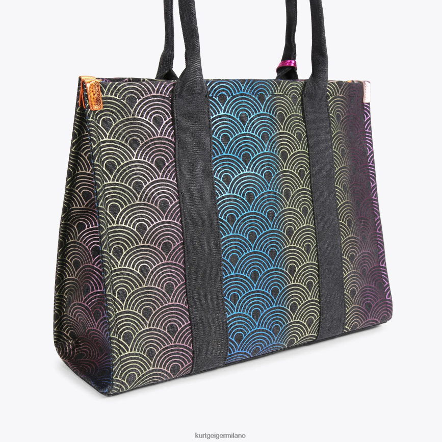 esso Kurt Geiger donne Borsa tote grande Southbank London altro nero 8024FF205 | borse