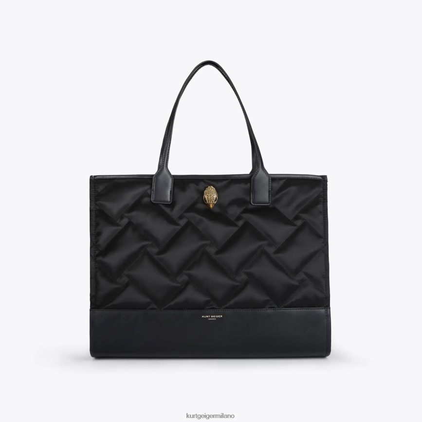 esso Kurt Geiger donne Shopper quadrata riciclata di Londra nero 8024FF283 | borse