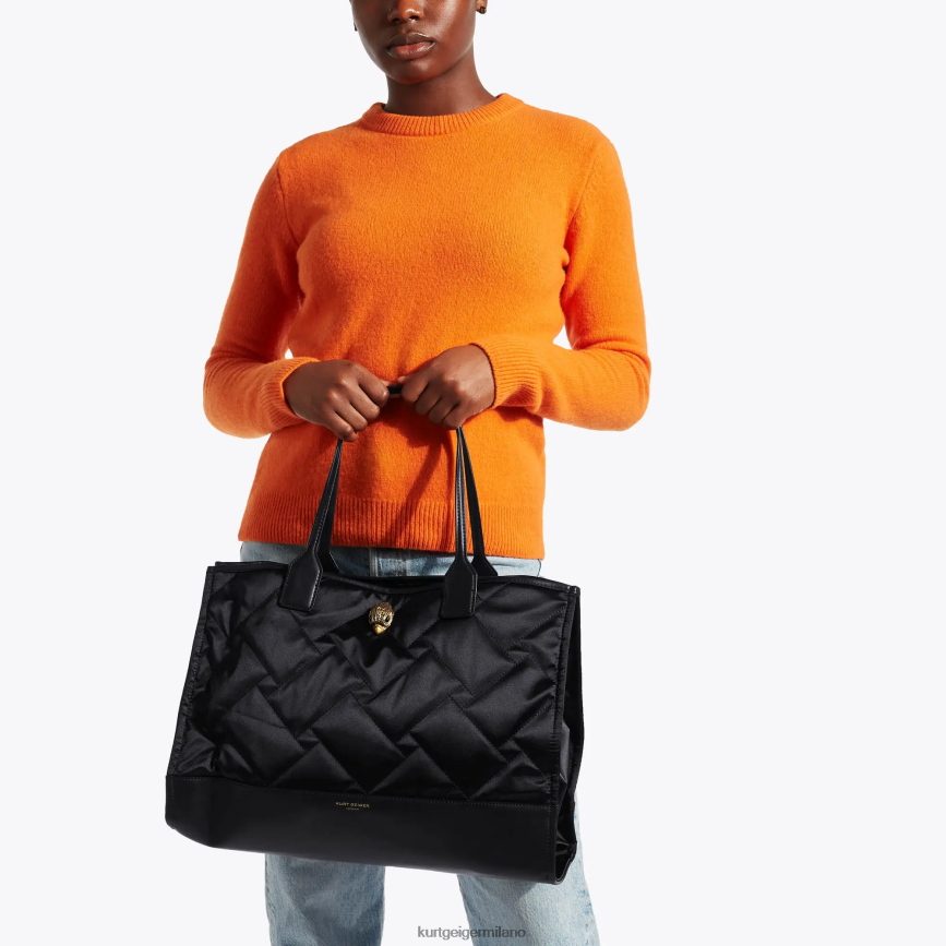 esso Kurt Geiger donne Shopper quadrata riciclata di Londra nero 8024FF283 | borse