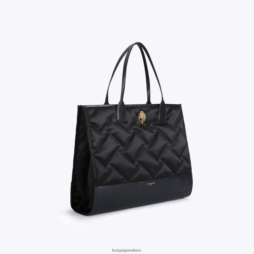 esso Kurt Geiger donne Shopper quadrata riciclata di Londra nero 8024FF283 | borse