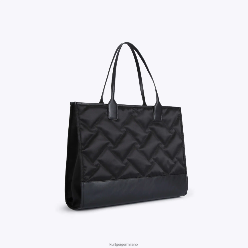 esso Kurt Geiger donne Shopper quadrata riciclata di Londra nero 8024FF283 | borse