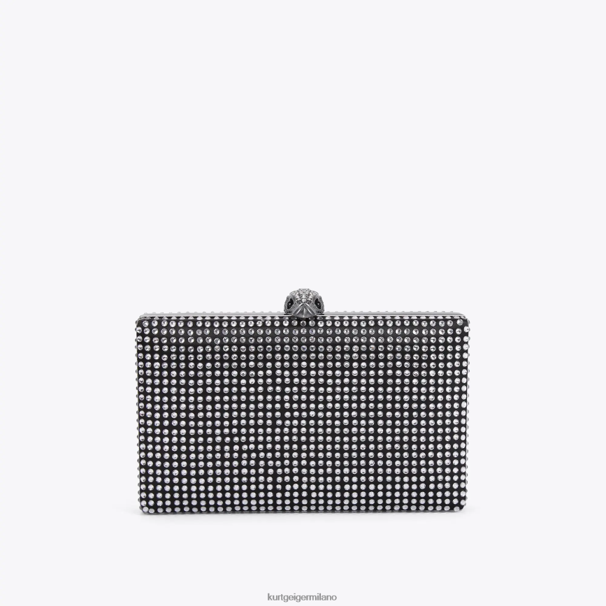 esso Kurt Geiger donne Pochette Kensington in cristalli London altro nero 8024FF57 | borse