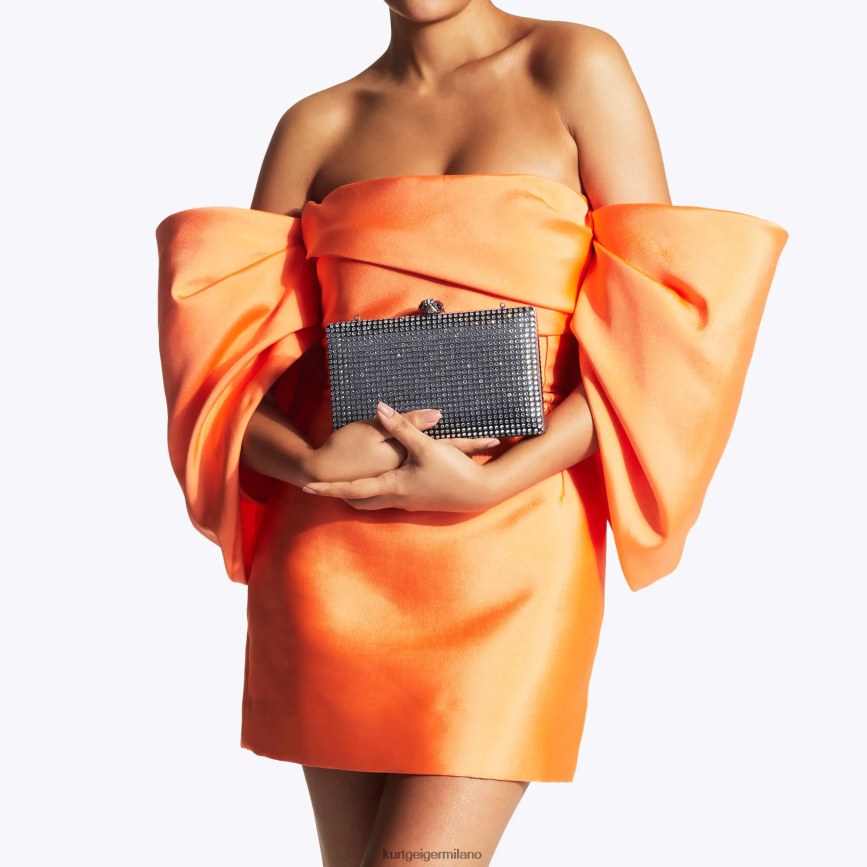 esso Kurt Geiger donne Pochette Kensington in cristalli London altro nero 8024FF57 | borse