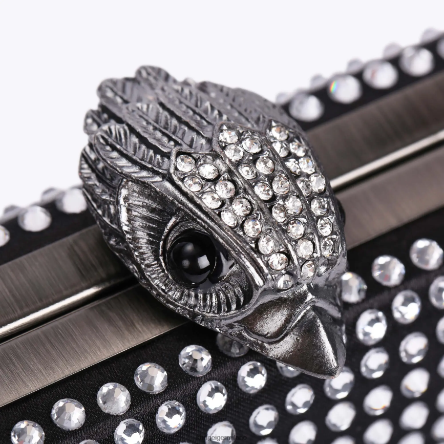 esso Kurt Geiger donne Pochette Kensington in cristalli London altro nero 8024FF57 | borse