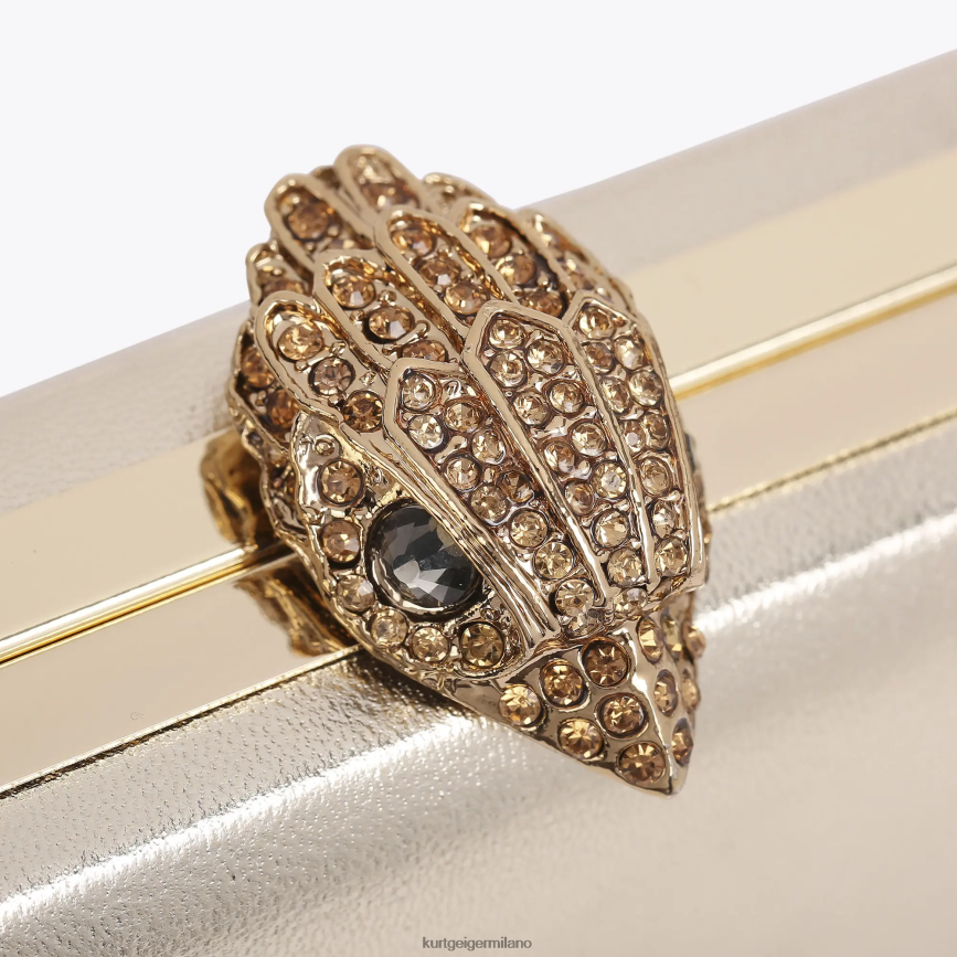 esso Kurt Geiger donne Pochette Kensington in cristalli London oro 8024FF59 | borse