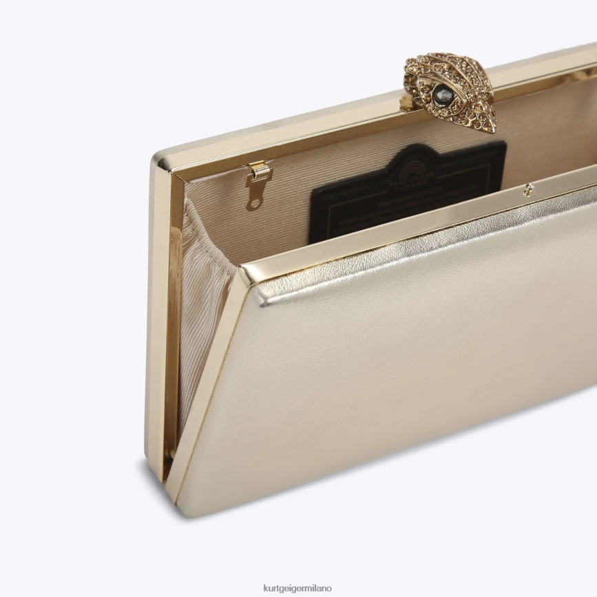 esso Kurt Geiger donne Pochette Kensington in cristalli London oro 8024FF59 | borse
