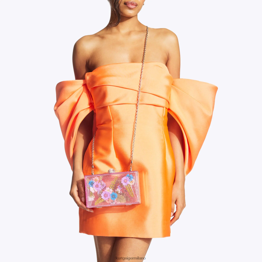 esso Kurt Geiger donne Pochette con fioriera London rosa 8024FF477 | borse