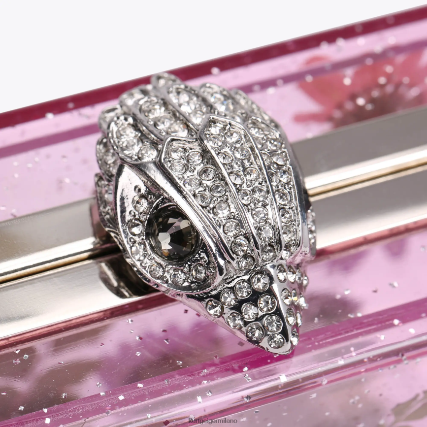 esso Kurt Geiger donne Pochette con fioriera London rosa 8024FF477 | borse