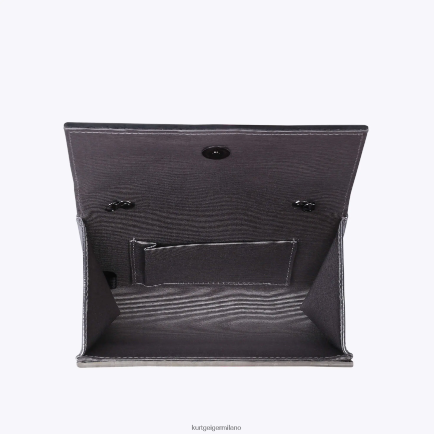 esso Kurt Geiger donne london party eagle pochette inzuppata argento 8024FF264 | borse