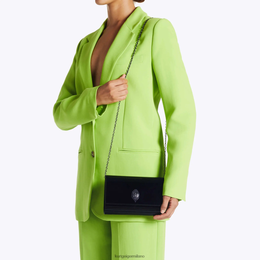 esso Kurt Geiger donne london party eagle pochette inzuppata nero 8024FF263 | borse