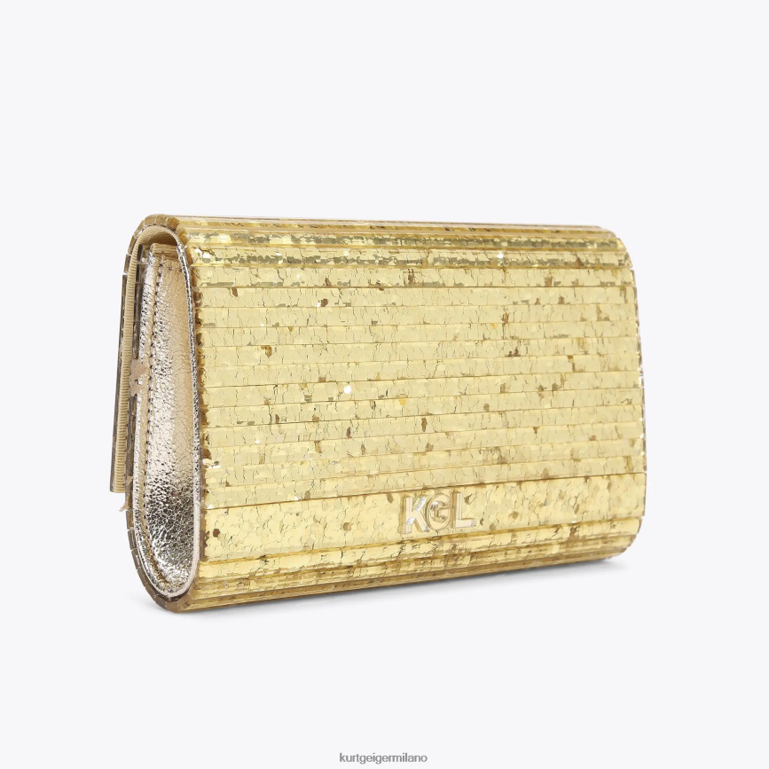 esso Kurt Geiger donne london party eagle pochette inzuppata oro 8024FF262 | borse