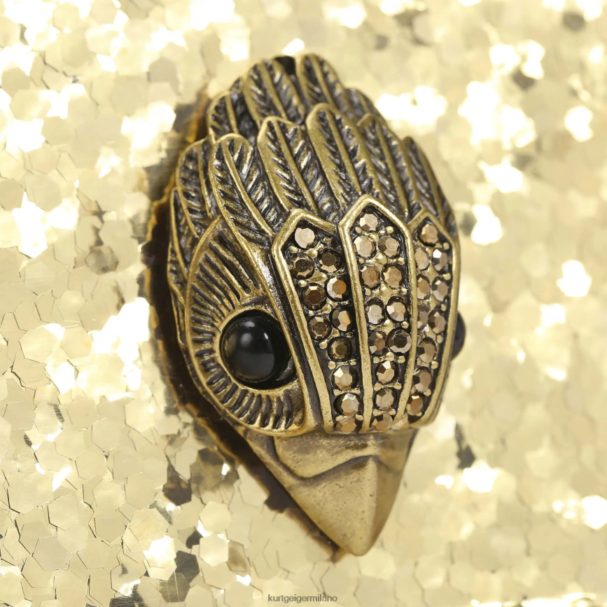 esso Kurt Geiger donne london party eagle pochette inzuppata oro 8024FF262 | borse