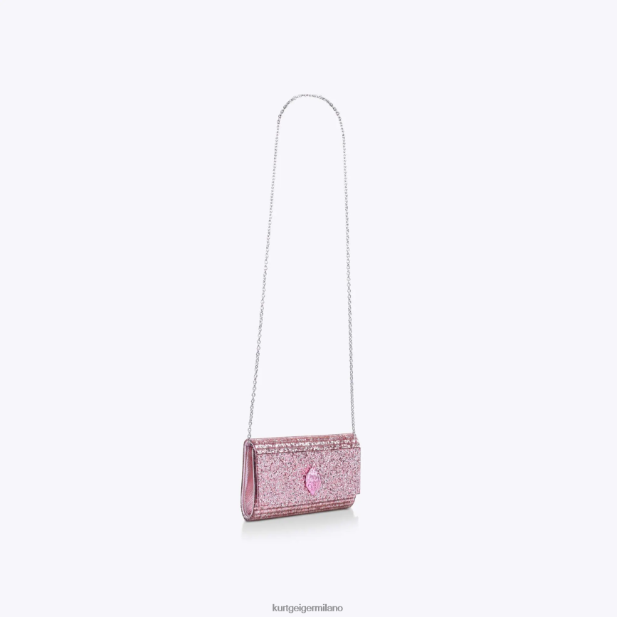 esso Kurt Geiger donne london party eagle pochette inzuppata rosa pallido 8024FF261 | borse