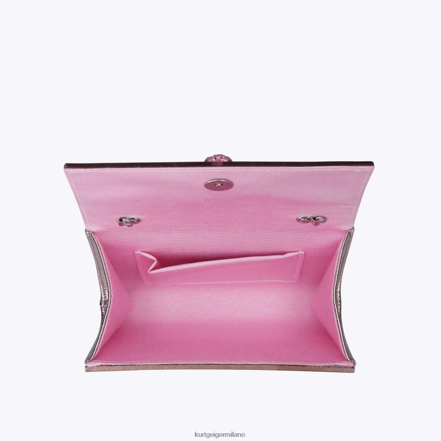 esso Kurt Geiger donne london party eagle pochette inzuppata rosa pallido 8024FF261 | borse