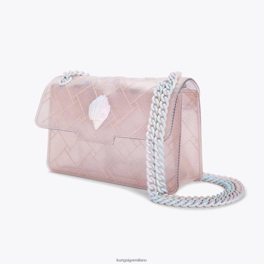 esso Kurt Geiger donne Londra glitter mini kensington rosa pallido 8024FF66 | borse