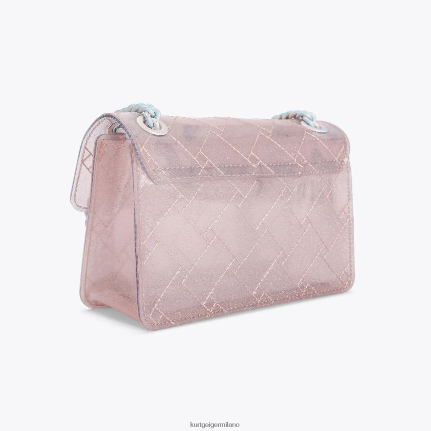 esso Kurt Geiger donne Londra glitter mini kensington rosa pallido 8024FF66 | borse