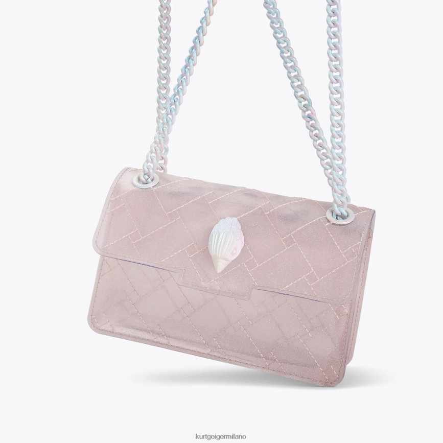 esso Kurt Geiger donne Londra glitter mini kensington rosa pallido 8024FF66 | borse