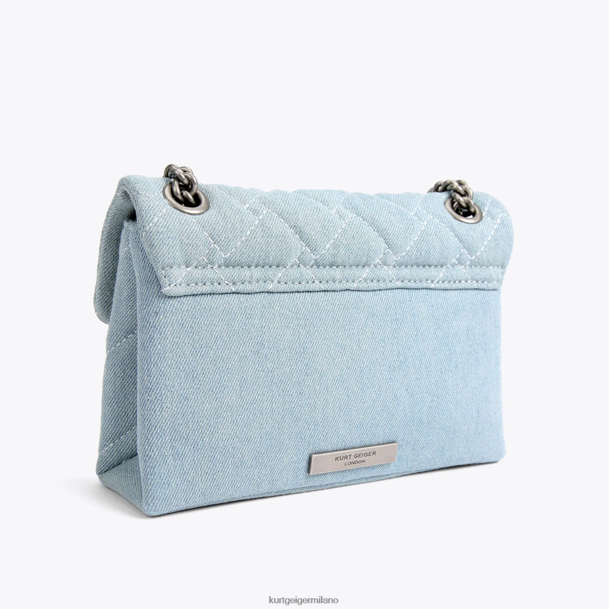 esso Kurt Geiger donne Londra mini kensington in cristallo blu pallido 8024FF90 | borse