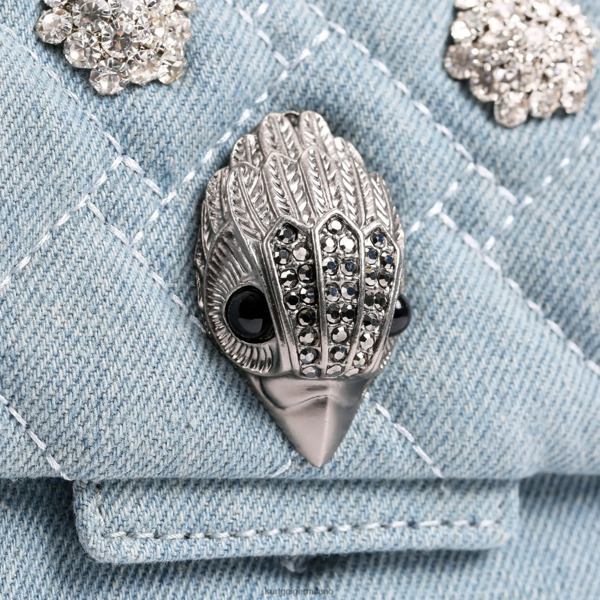 esso Kurt Geiger donne Londra mini kensington in cristallo blu pallido 8024FF90 | borse