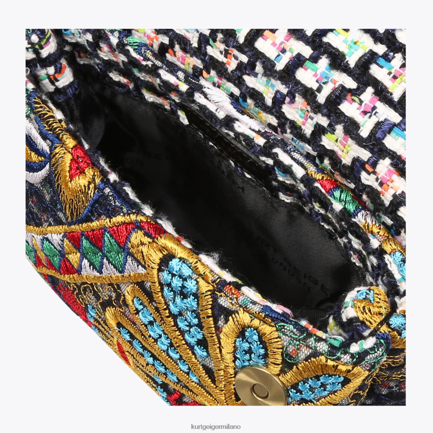 esso Kurt Geiger donne Londra tweed mini kensington multi/altro 8024FF28 | borse