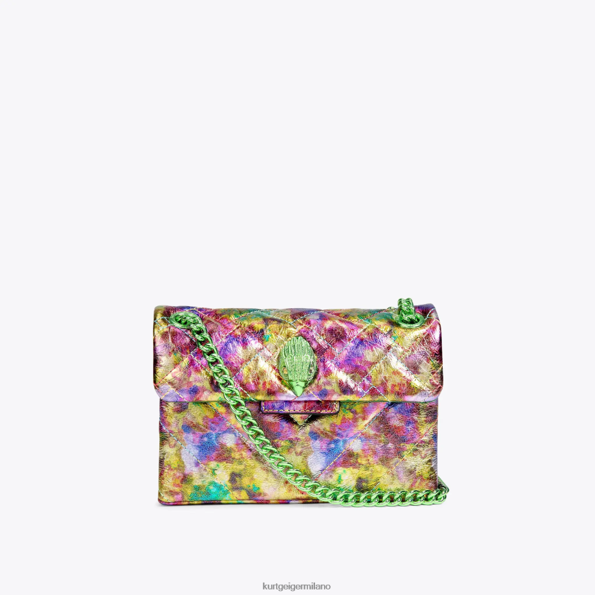 esso Kurt Geiger donne Mini Kensington in pelle di Londra combinazione verde 8024FF50 | borse