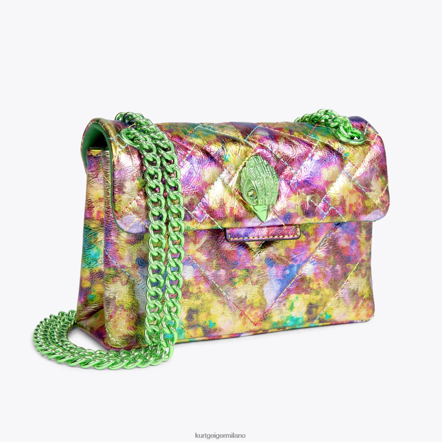 esso Kurt Geiger donne Mini Kensington in pelle di Londra combinazione verde 8024FF50 | borse