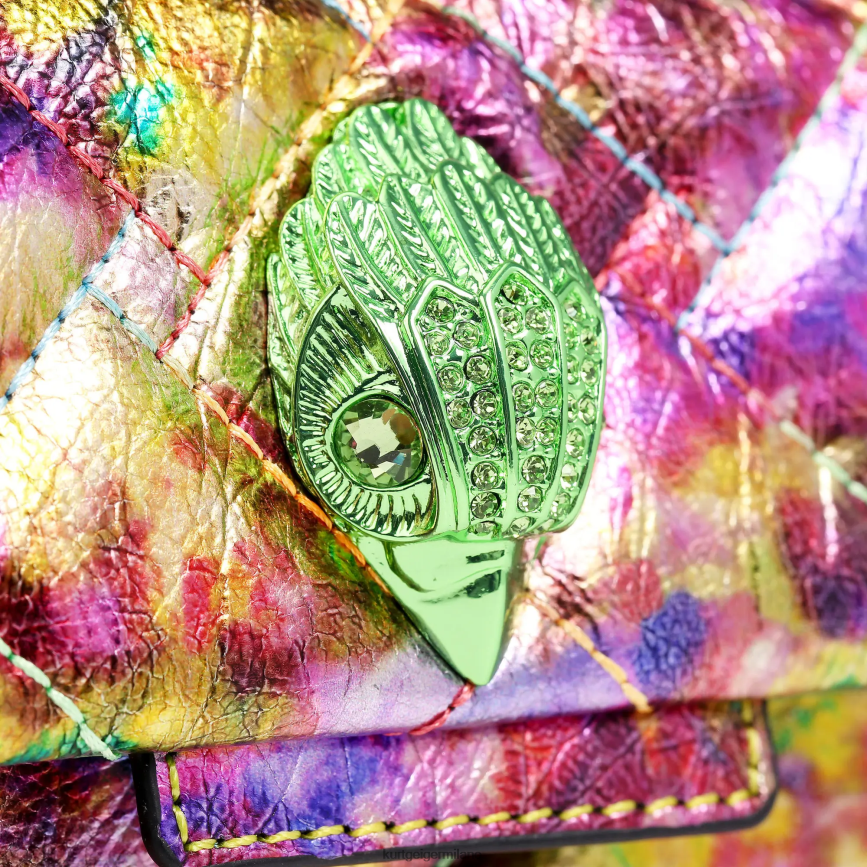 esso Kurt Geiger donne Mini Kensington in pelle di Londra combinazione verde 8024FF50 | borse