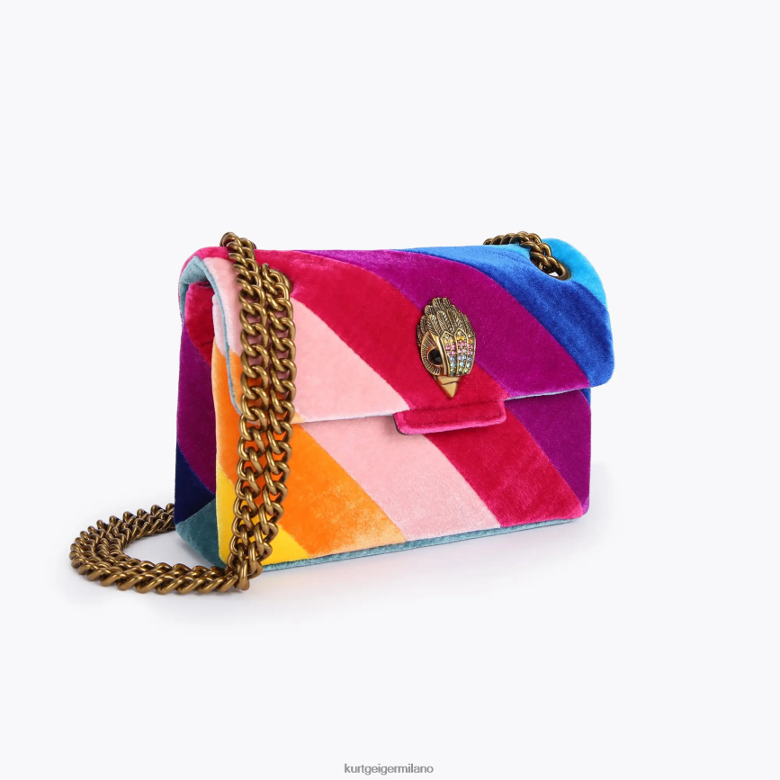 esso Kurt Geiger donne Mini Kensington in velluto di Londra multi/altro 8024FF24 | borse