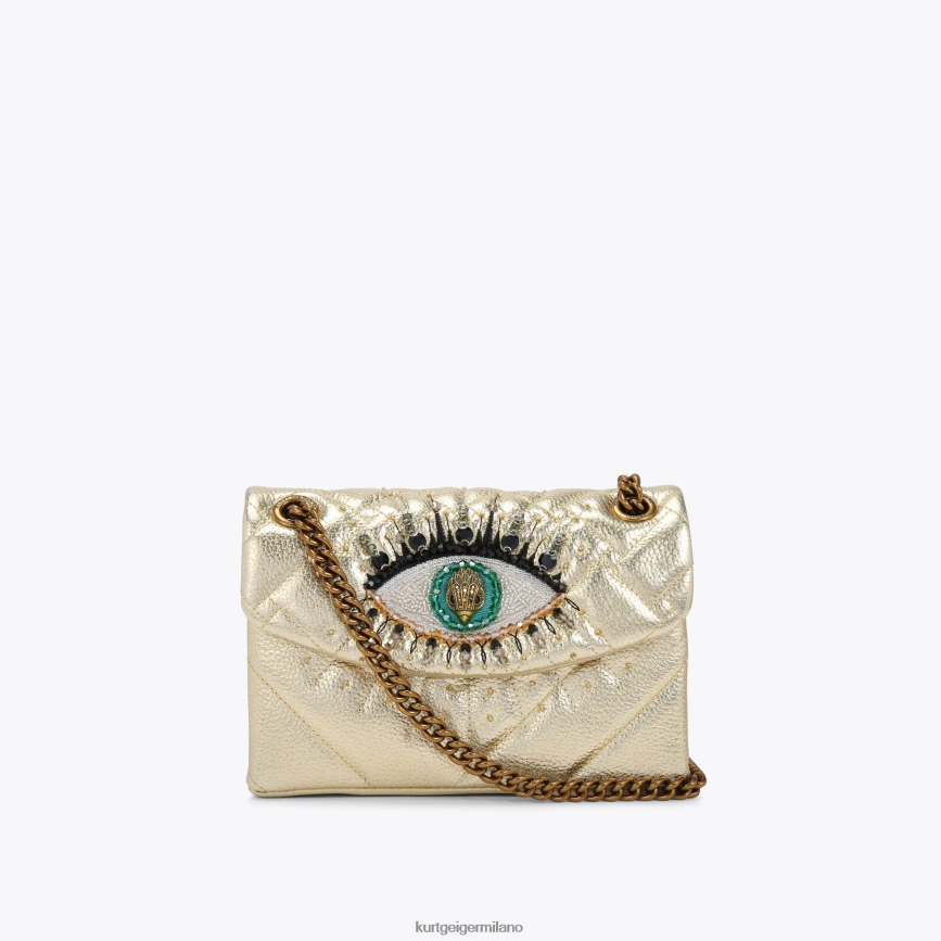 esso Kurt Geiger donne Occhio kensington mini in pelle London oro 8024FF108 | borse
