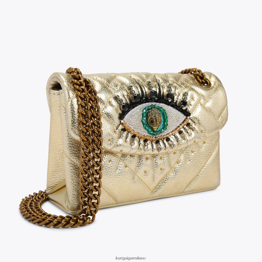 esso Kurt Geiger donne Occhio kensington mini in pelle London oro 8024FF108 | borse