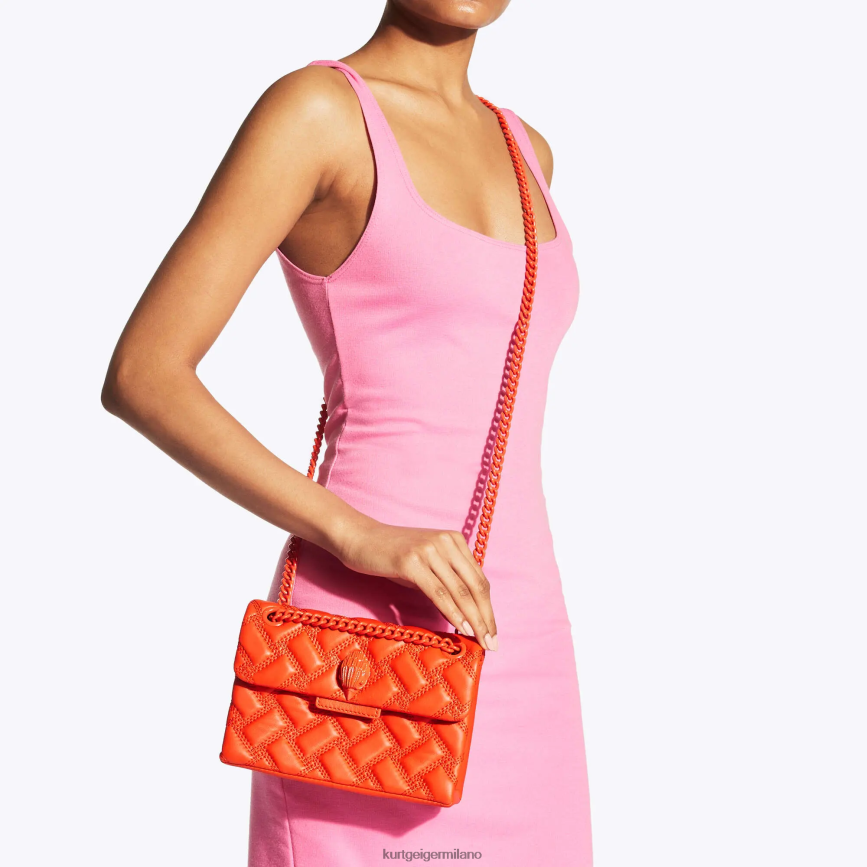 esso Kurt Geiger donne londra mini kensington inzuppato arancia 8024FF15 | borse