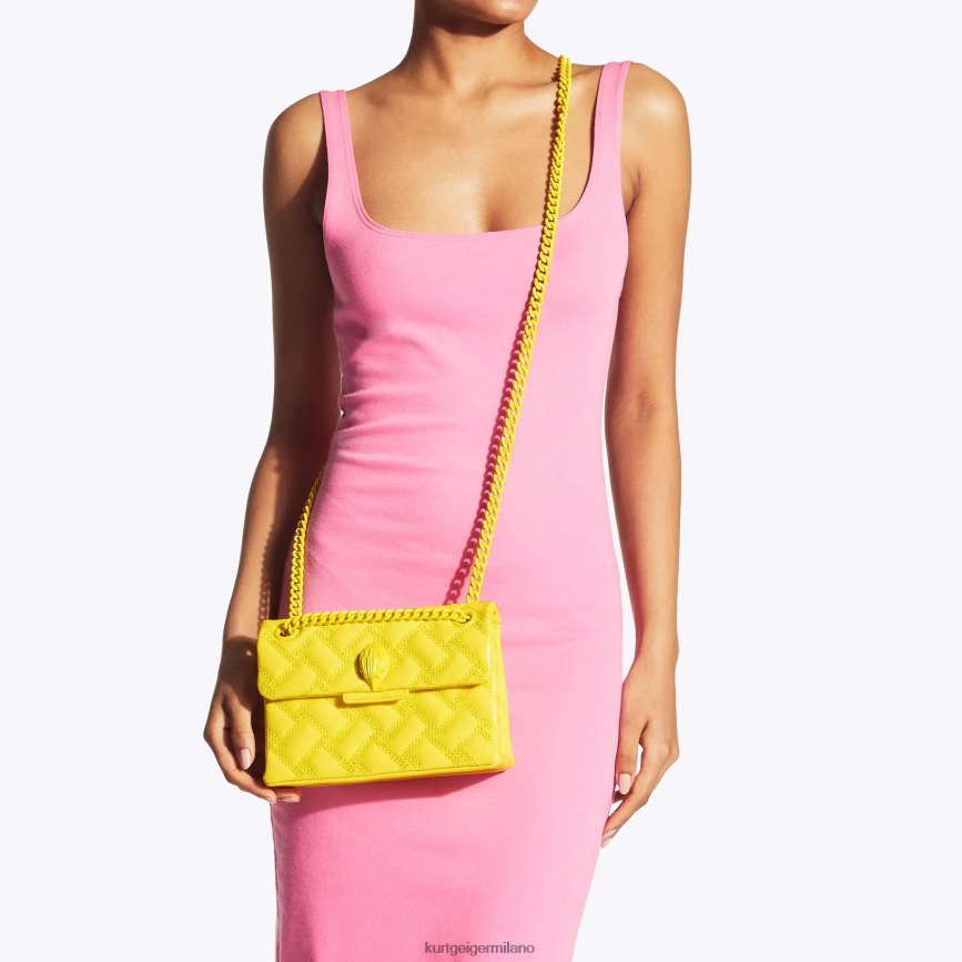esso Kurt Geiger donne londra mini kensington inzuppato giallo 8024FF79 | borse