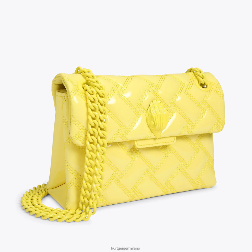 esso Kurt Geiger donne londra mini kensington inzuppato giallo 8024FF79 | borse