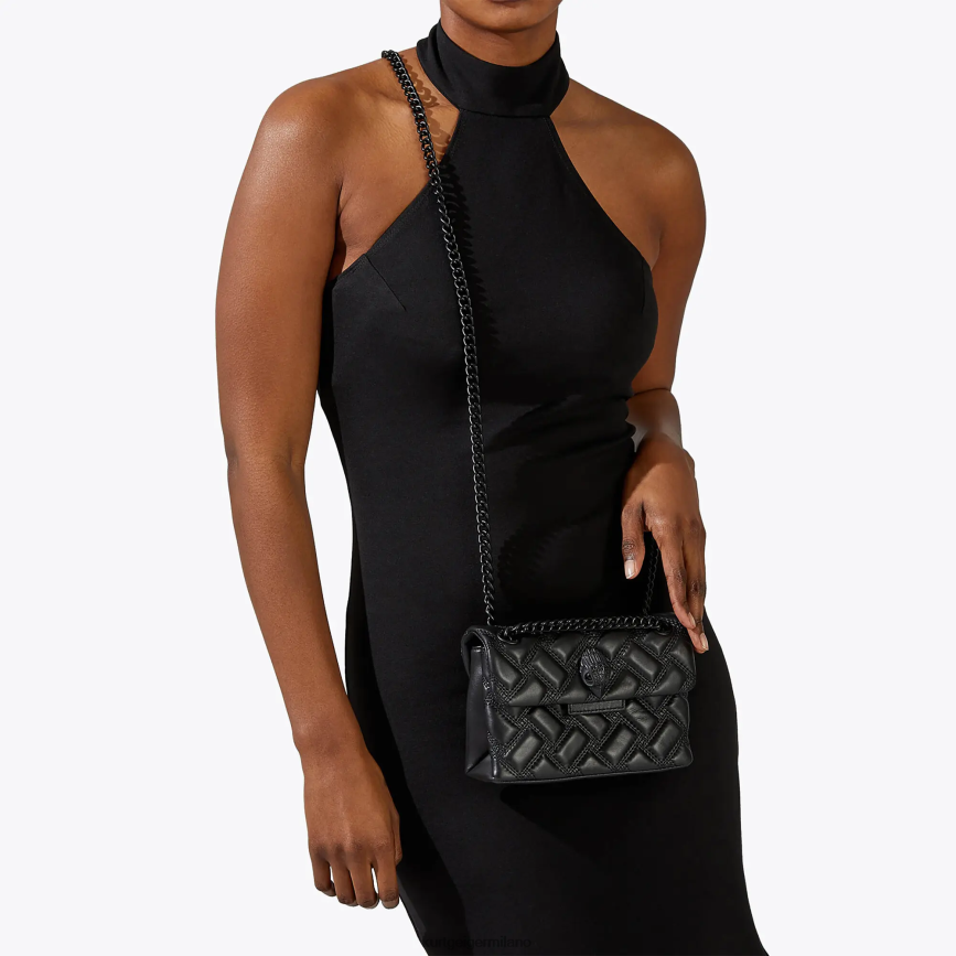 esso Kurt Geiger donne londra mini kensington inzuppato nero 8024FF41 | borse