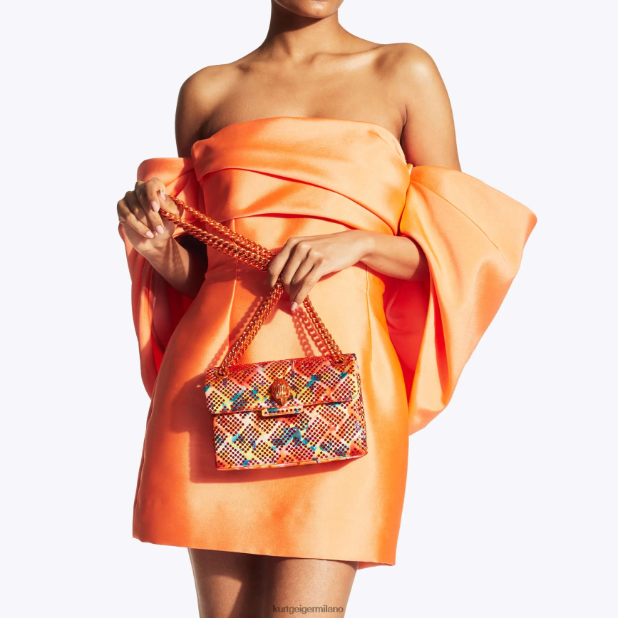 esso Kurt Geiger donne tessuto londra mini kensington arancia 8024FF13 | borse
