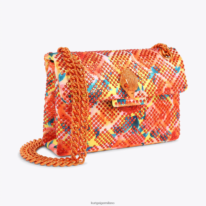 esso Kurt Geiger donne tessuto londra mini kensington arancia 8024FF13 | borse